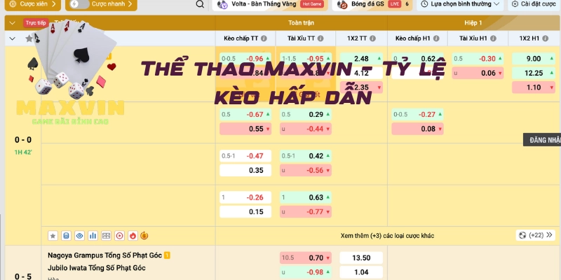 Thể thao Maxvin với tỷ lệ kèo hấp dẫn